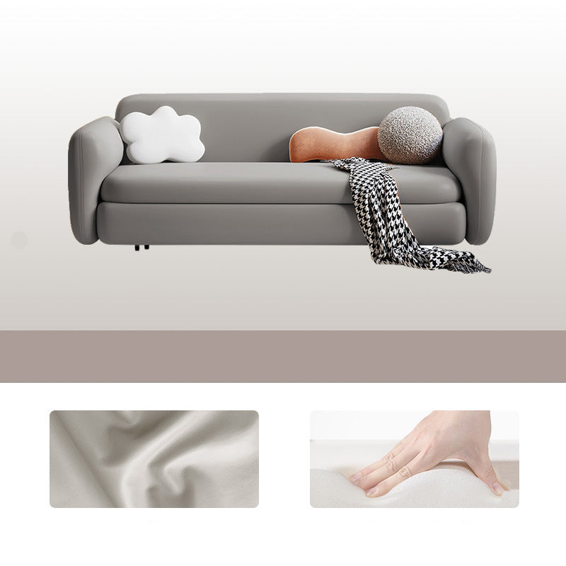 Slipcovered Sofa Bed with Square Arm and Cushios Back,37.40" W