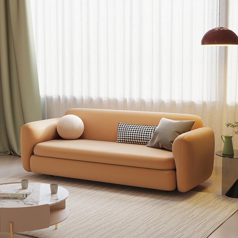 Slipcovered Sofa Bed with Square Arm and Cushios Back,37.40" W