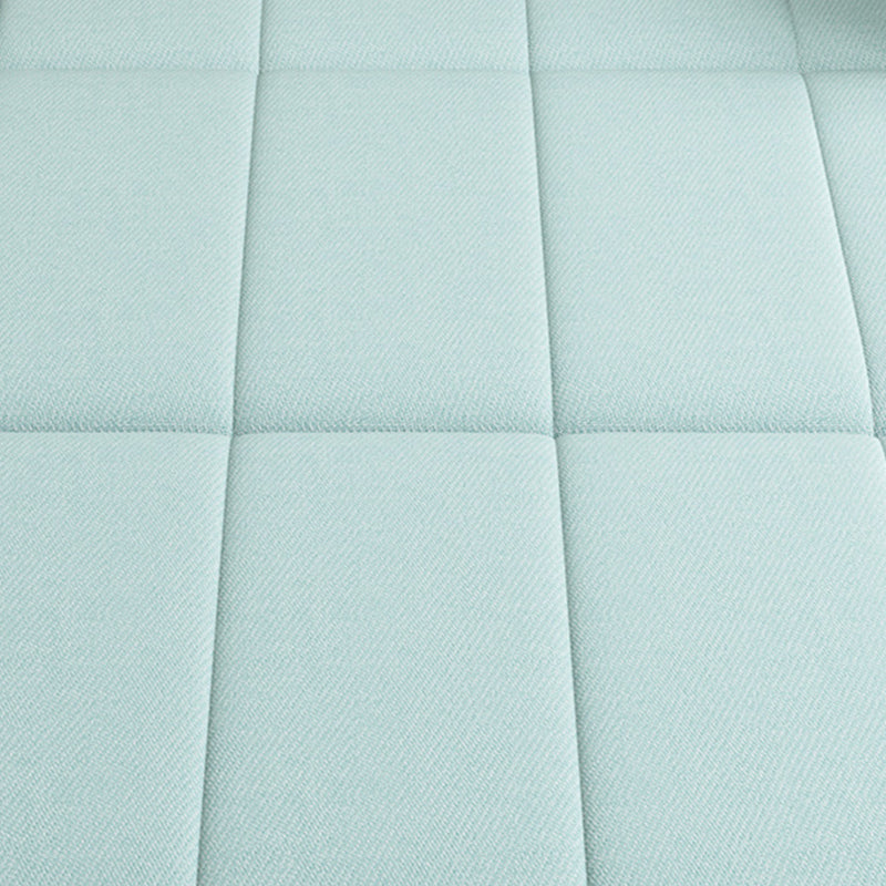 Contemporary Tufted Fabric Sofa Bed with Square Arms in Blue