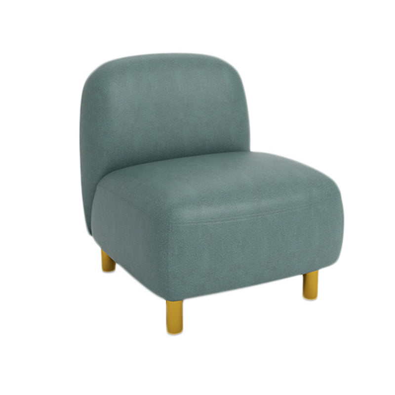 Faux Leather Sofa Recessed Arm Stain Resistant Sofa with Tight Back