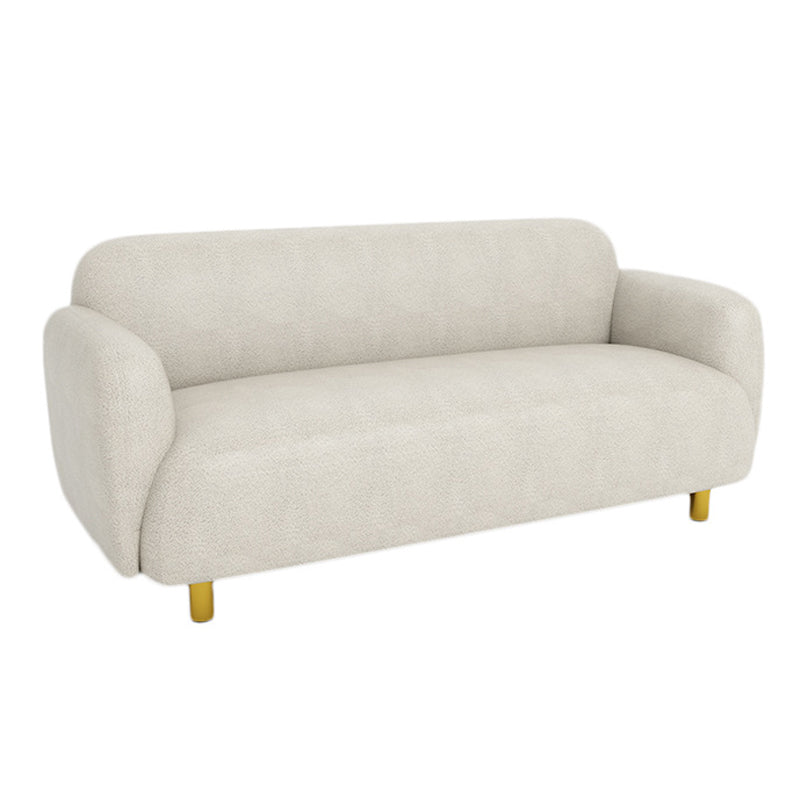 Faux Leather Sofa Recessed Arm Stain Resistant Sofa with Tight Back