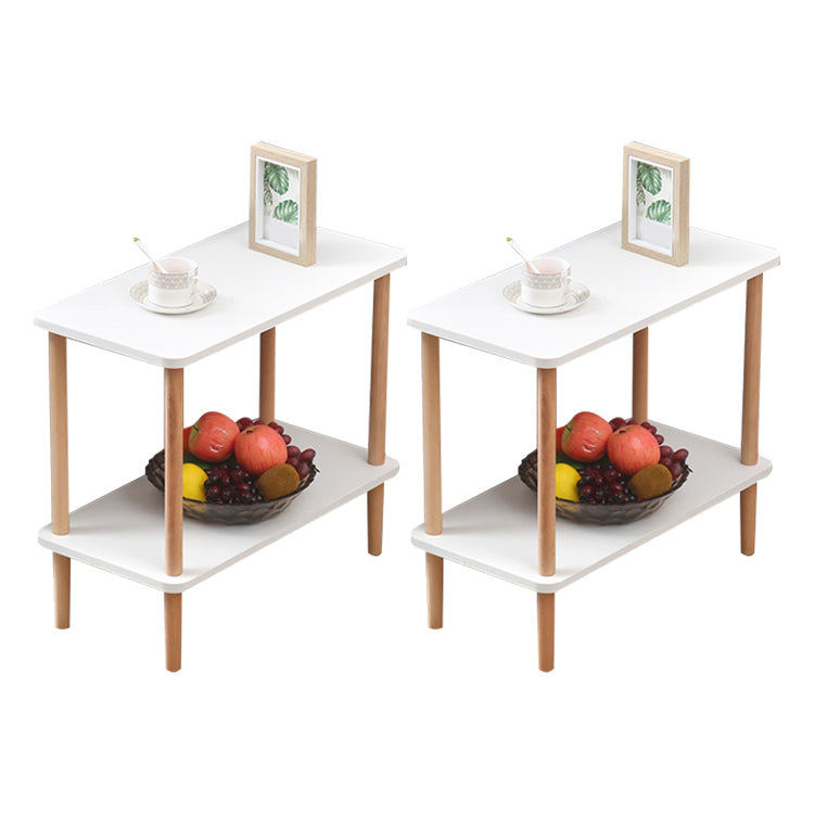 20.87" Tall Contemporary Style Side End Table Wooden 4 Legs Sofa Side Accent Table