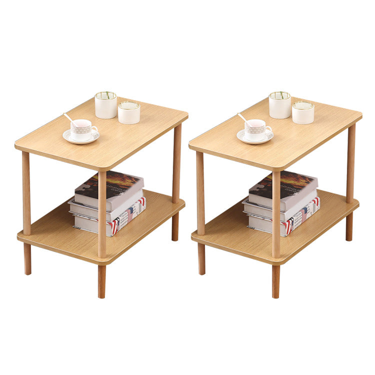 20.87" Tall Contemporary Style Side End Table Wooden 4 Legs Sofa Side Accent Table