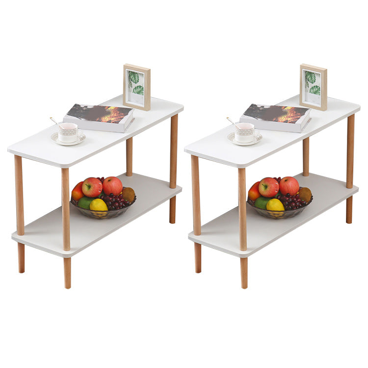 20.87" Tall Contemporary Style Side End Table Wooden 4 Legs Sofa Side Accent Table
