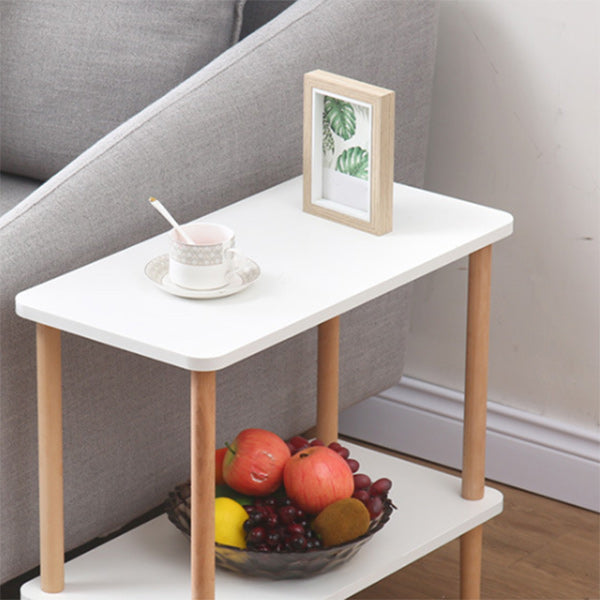 20.87" Tall Contemporary Style Side End Table Wooden 4 Legs Sofa Side Accent Table