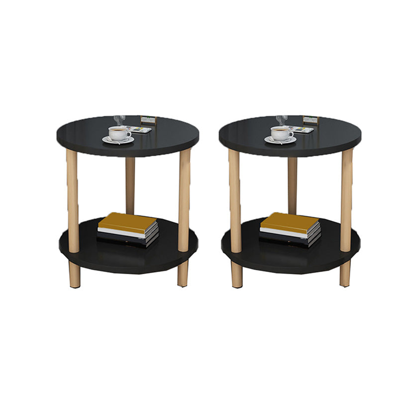 Contemporary Style Side End Table Solid Wood Sofa Side Accent Table