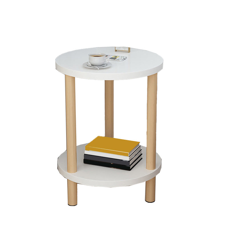 Contemporary Style Side End Table Solid Wood Sofa Side Accent Table