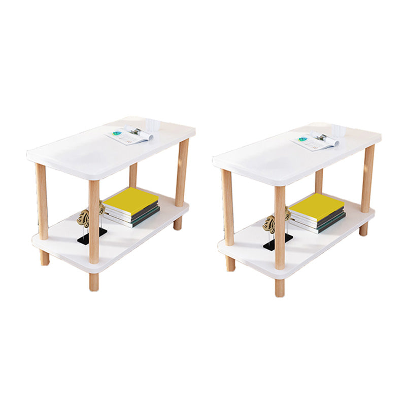 Contemporary Style Side End Table Solid Wood Sofa Side Accent Table