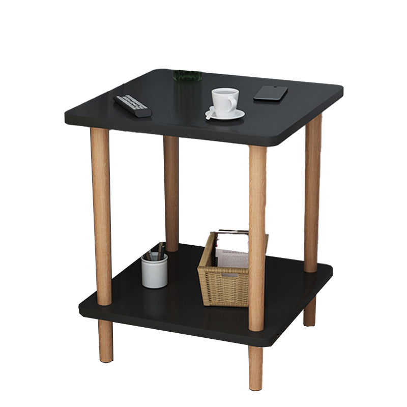 Contemporary Style Side End Table Solid Wood Sofa Side Accent Table