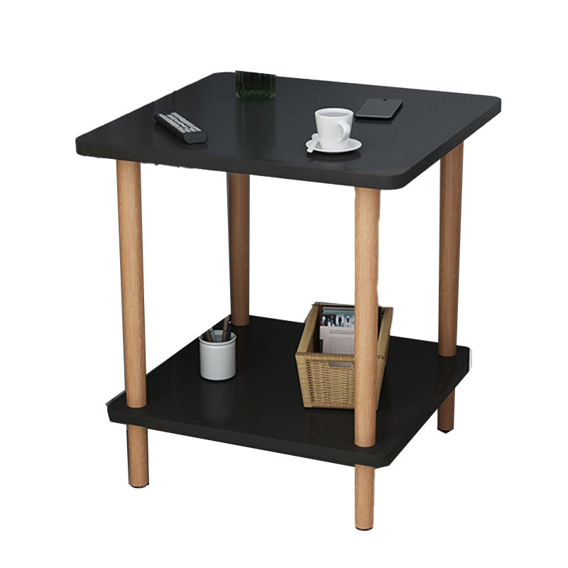 Contemporary Style Side End Table Solid Wood Sofa Side Accent Table