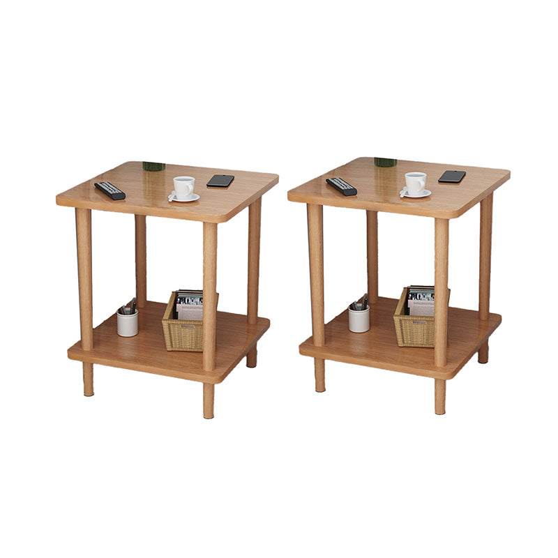 Contemporary Style Side End Table Solid Wood Sofa Side Accent Table