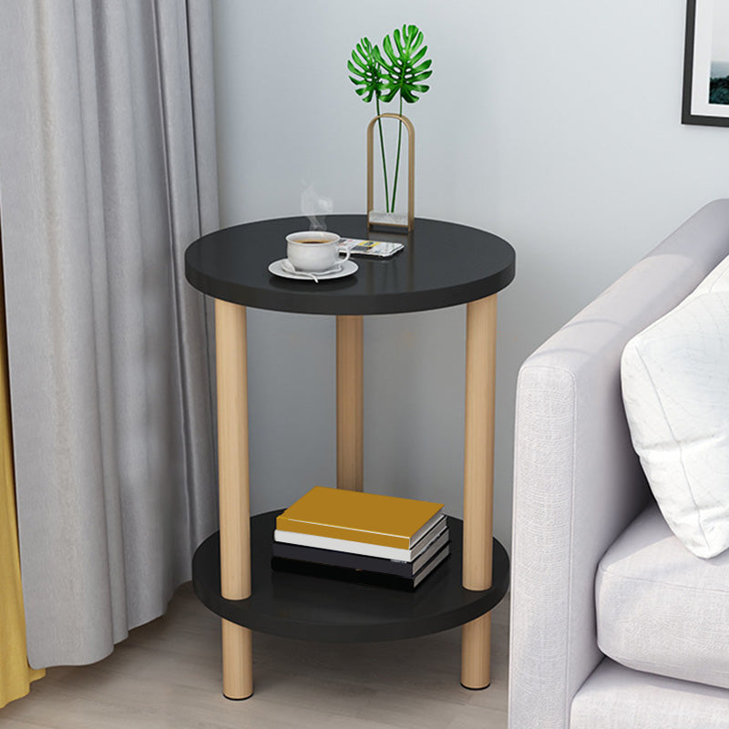 Contemporary Style Side End Table Solid Wood Sofa Side Accent Table