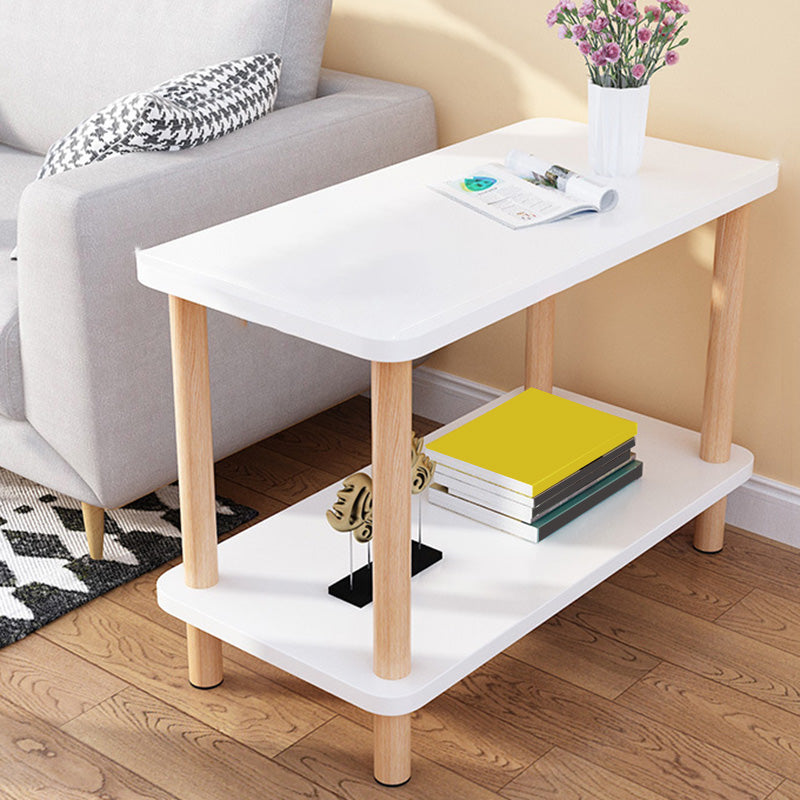 Contemporary Style Side End Table Solid Wood Sofa Side Accent Table