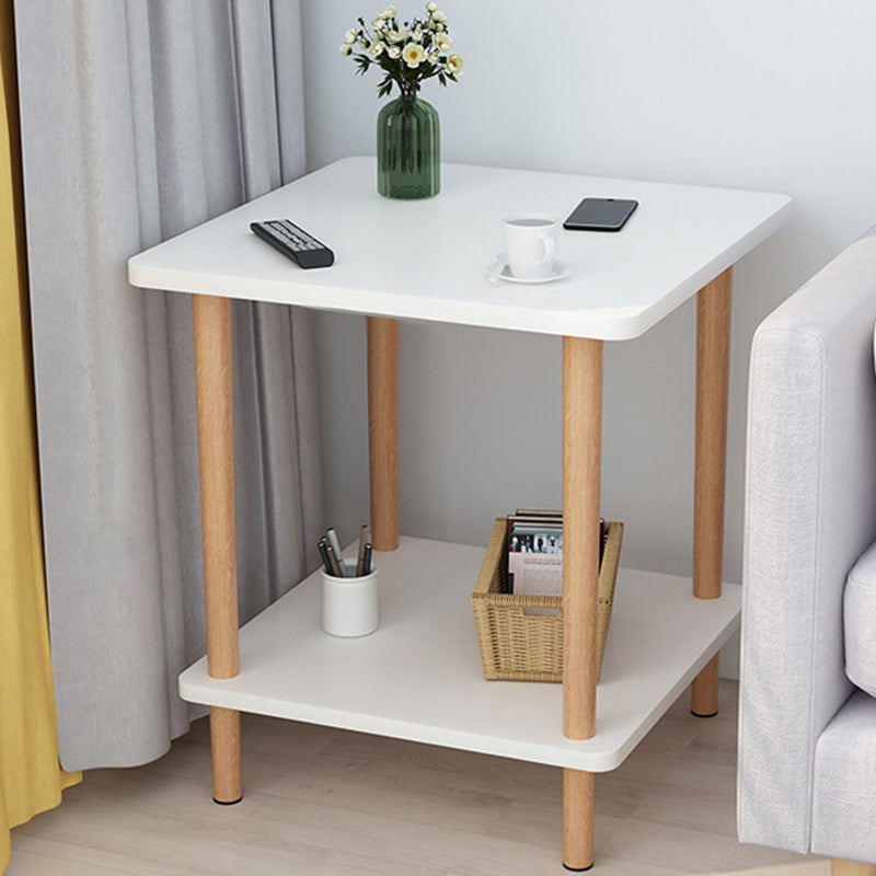 Contemporary Style Side End Table Solid Wood Sofa Side Accent Table