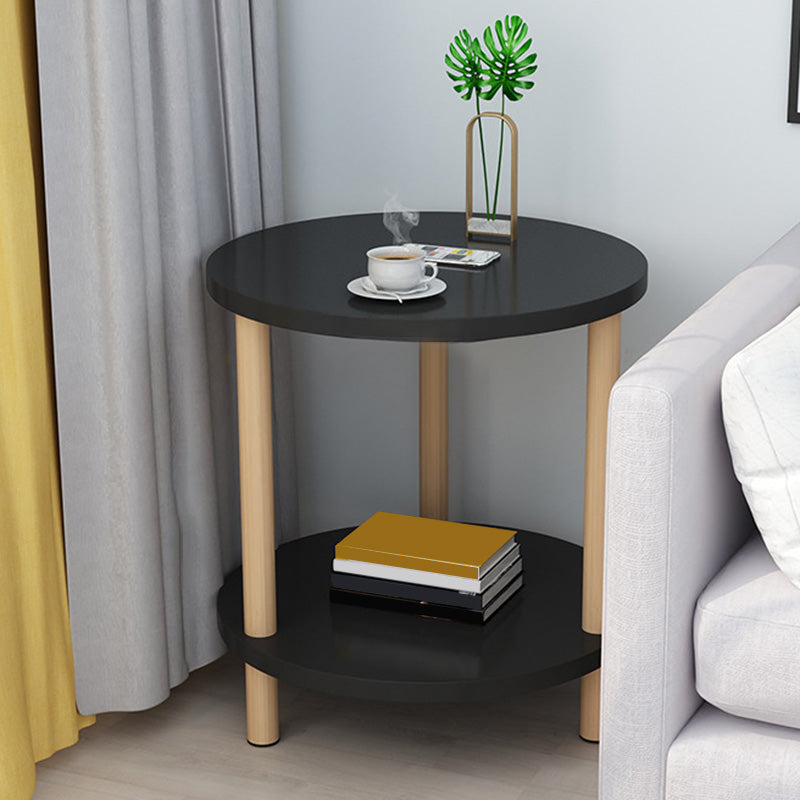 Contemporary Style Side End Table Solid Wood Sofa Side Accent Table