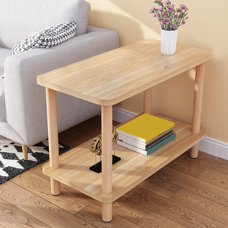 Contemporary Style Side End Table Solid Wood Sofa Side Accent Table