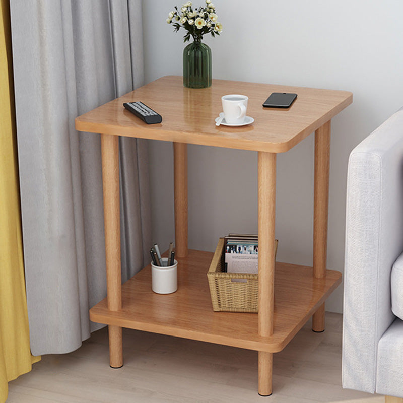 Contemporary Style Side End Table Solid Wood Sofa Side Accent Table