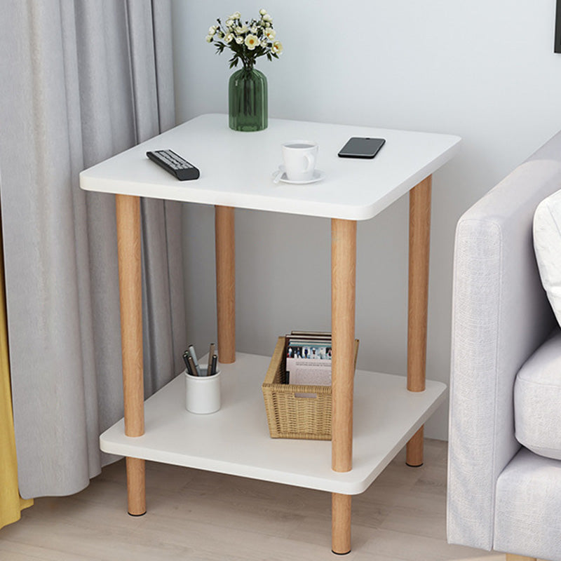 Contemporary Style Side End Table Solid Wood Sofa Side Accent Table