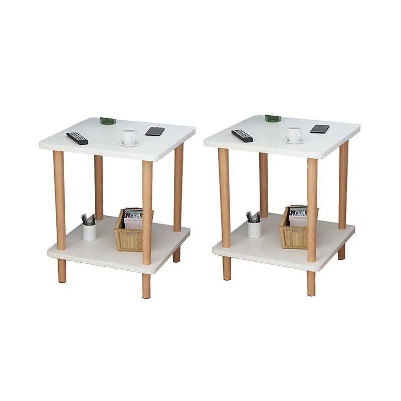 Contemporary Style Side End Table Solid Wood Sofa Side Accent Table