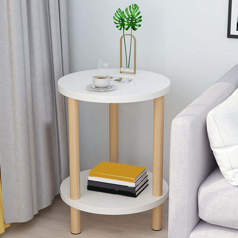 Contemporary Style Side End Table Solid Wood Sofa Side Accent Table