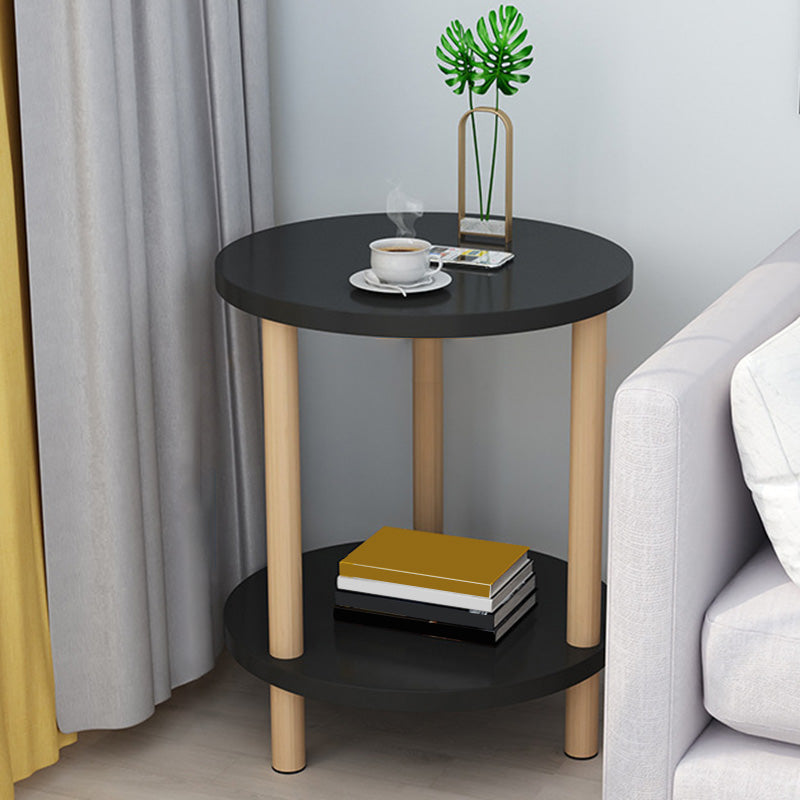 Contemporary Style Side End Table Solid Wood Sofa Side Accent Table