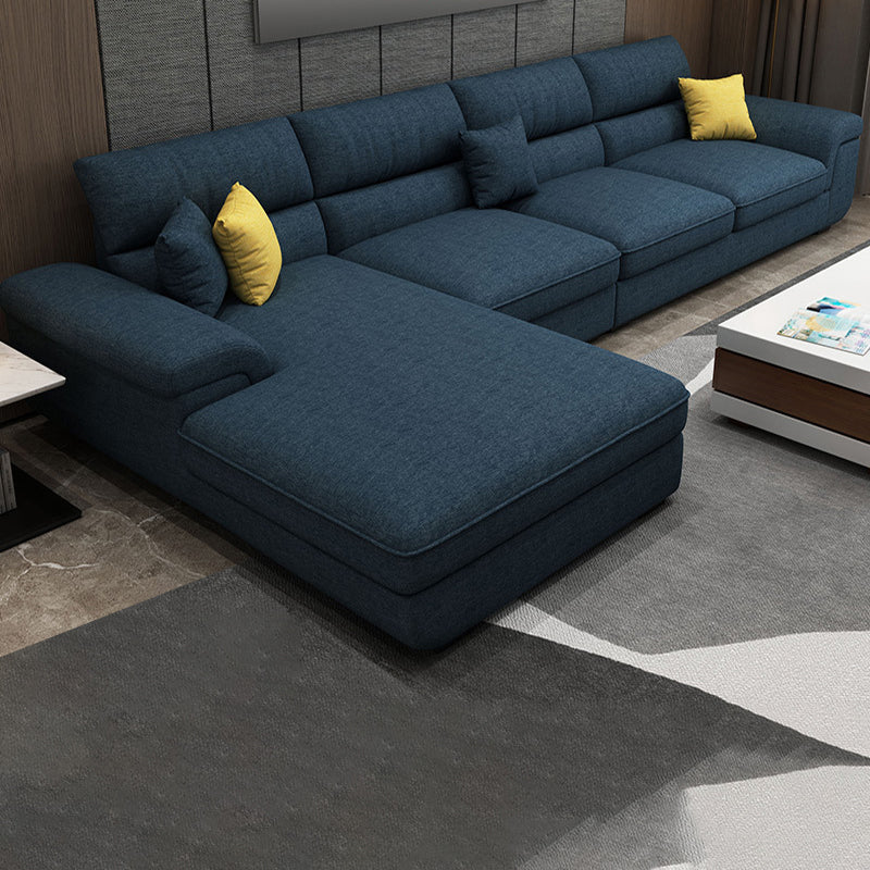 Nordic Stationary Living Room Recessed Arm Cushions Sofa Chaise