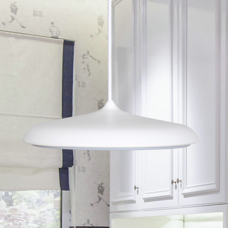 Scheibendecke Anhänger Licht Modernismus Metall 10 "/16" Dia 1 hellweiß/rosa/gelb hängende Lampe in warm/weiß