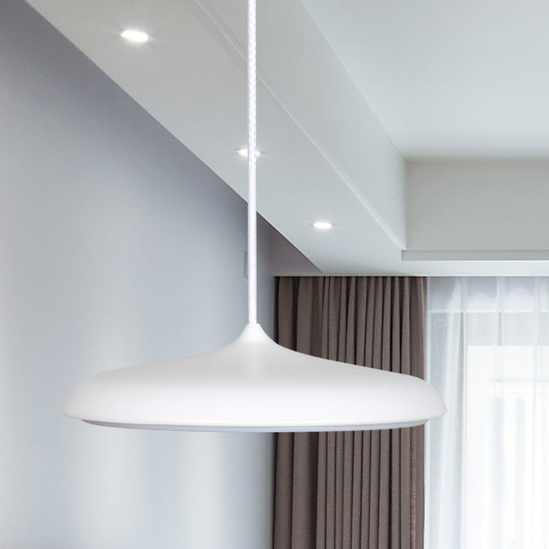 Scheibendecke Anhänger Licht Modernismus Metall 10 "/16" Dia 1 hellweiß/rosa/gelb hängende Lampe in warm/weiß