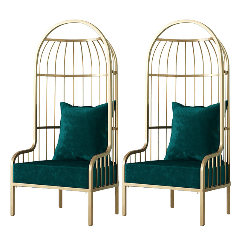 Glam Fabric Arms Included with Pillow Basic Four Leg Accent Armchair