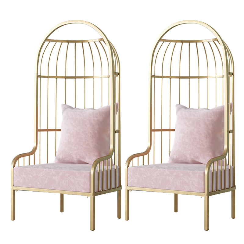 Glam Fabric Arms Included with Pillow Basic Four Leg Accent Armchair