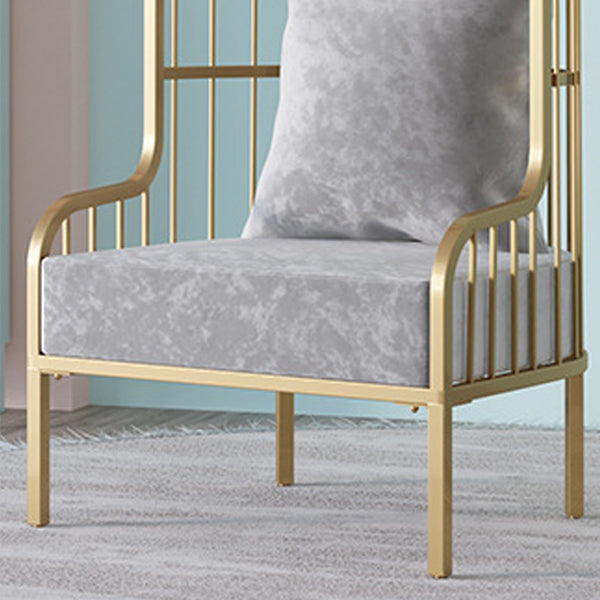 Glam Fabric Arms Included with Pillow Basic Four Leg Accent Armchair