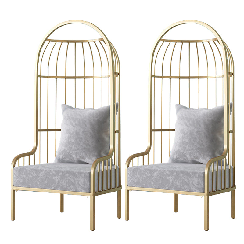 Glam Fabric Arms Included with Pillow Basic Four Leg Accent Armchair