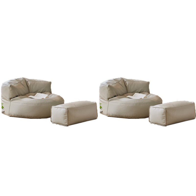 Contemporary Bonded Leather Armless Reclining Tight Back Lounge Chair