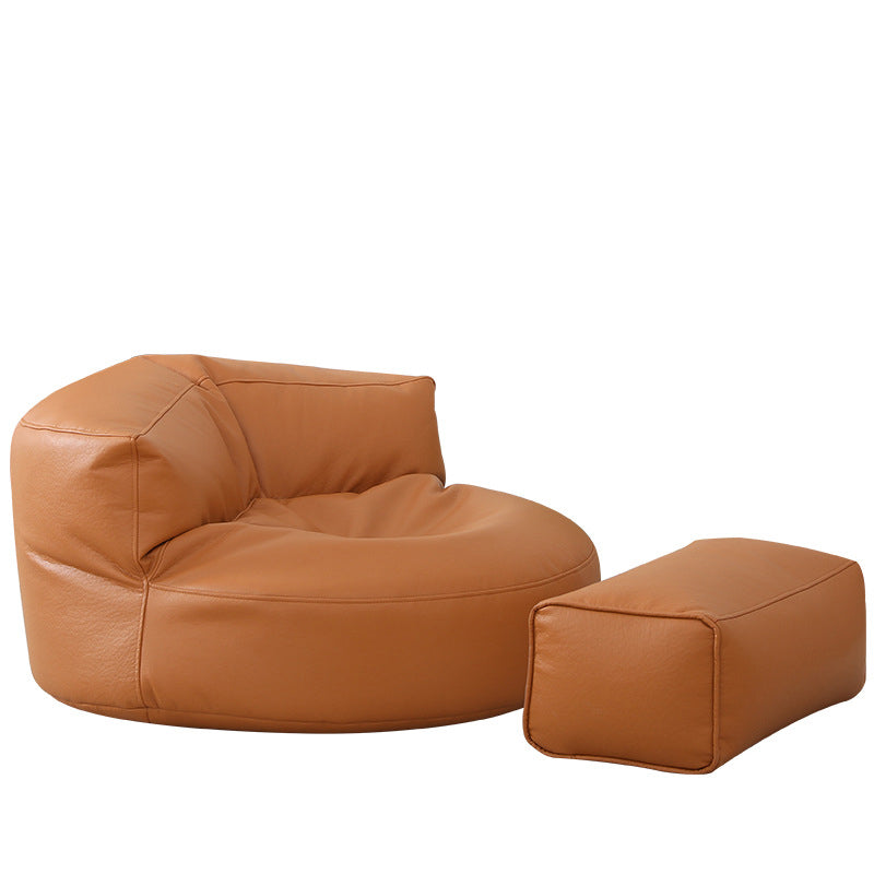 Contemporary Bonded Leather Armless Reclining Tight Back Lounge Chair