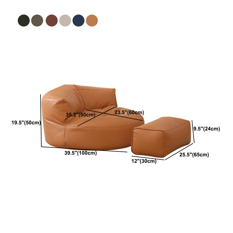 Contemporary Bonded Leather Armless Reclining Tight Back Lounge Chair