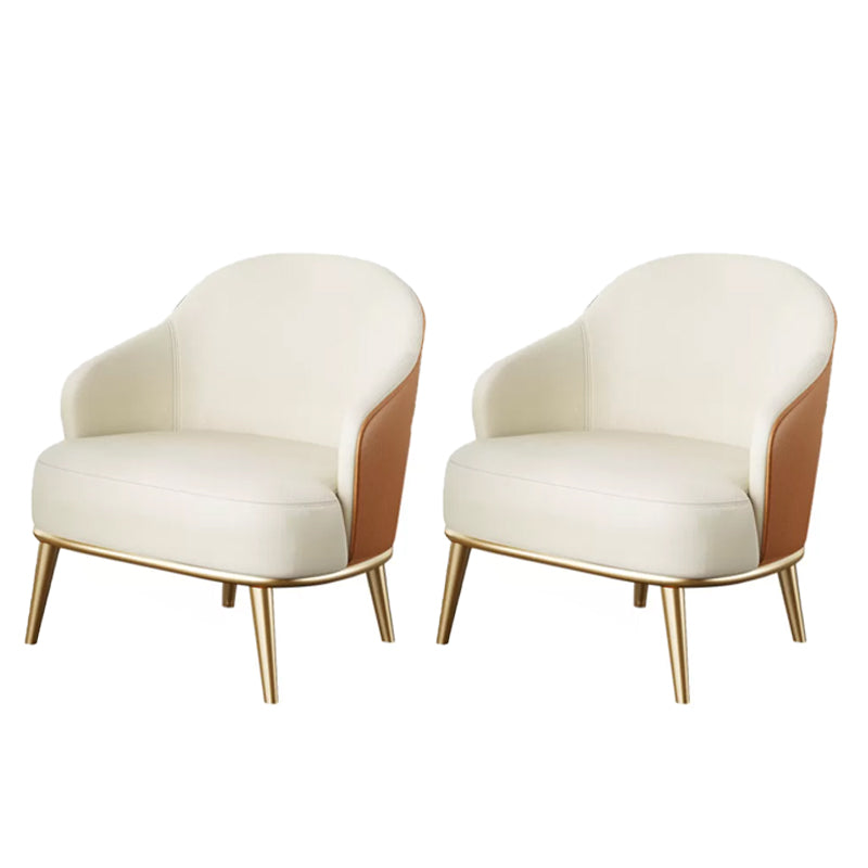 Contemporary Bonded Leather Arms Included Basic Four Leg Armchair