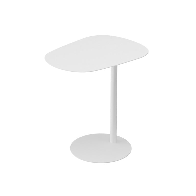 Pedestal Metal End Table Mid-Century Minimalist Side End Table