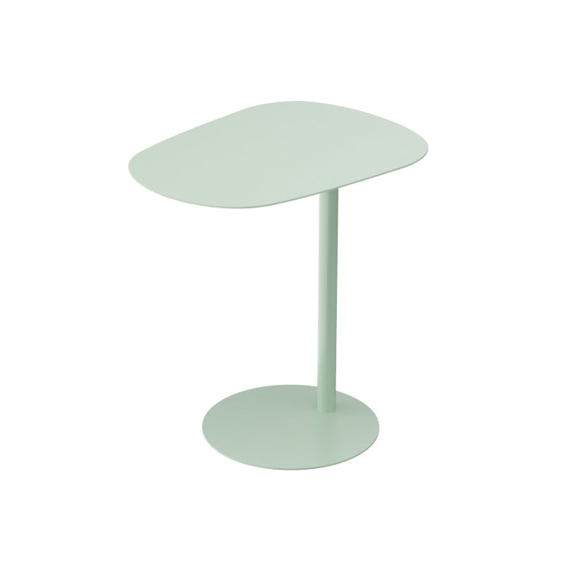 Pedestal Metal End Table Mid-Century Minimalist Side End Table