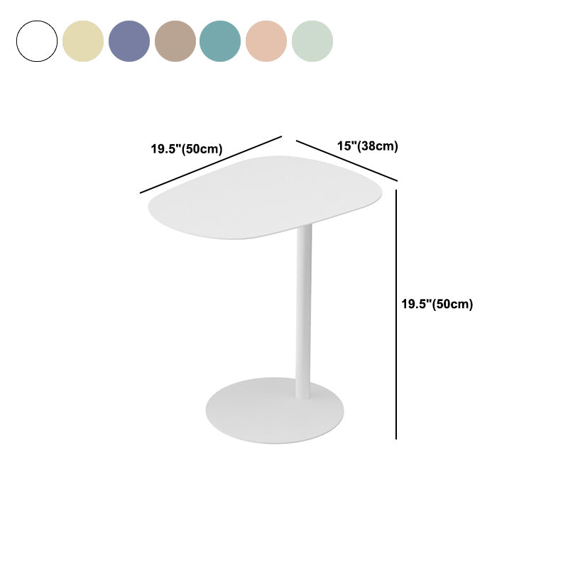 Pedestal Metal End Table Mid-Century Minimalist Side End Table