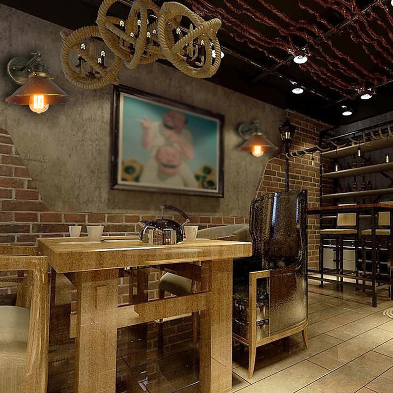 Metal Cone Wall Lighting Fixtures Industrial Style 1 Light Wall Lamps