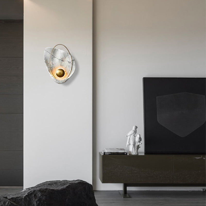 Stone Geometric Wall Sconce Lighting Modern Style 1 Light Wall Lamps
