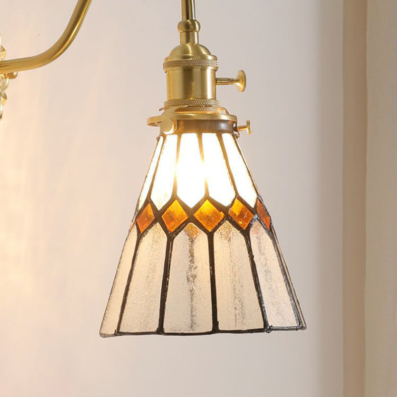 Glass Flared Wall Sconce Lighting Industrial Style 1 Light Wall Mounted Light