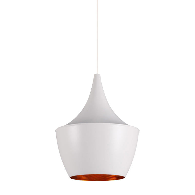 Metallkegel/Untertasse/Urne Anhänger Leicht Industrielles Schwarz/Weiß/Gold Hanging Light mit linearem/runden Baldachin