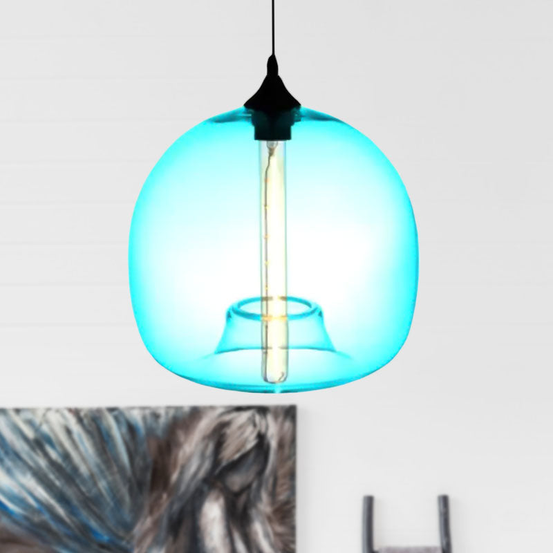 Glasball -Farbton -Suspension Licht in modernem Stil1 Hellrot/braun/blau hängende Deckenleuchte