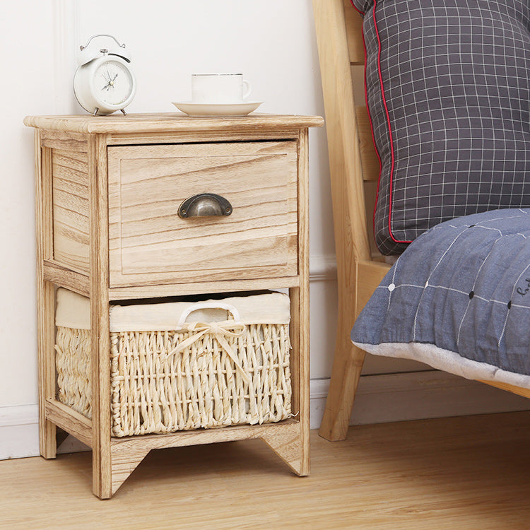 Contemporary Accent Chest with Drawers and Baskets in Natural