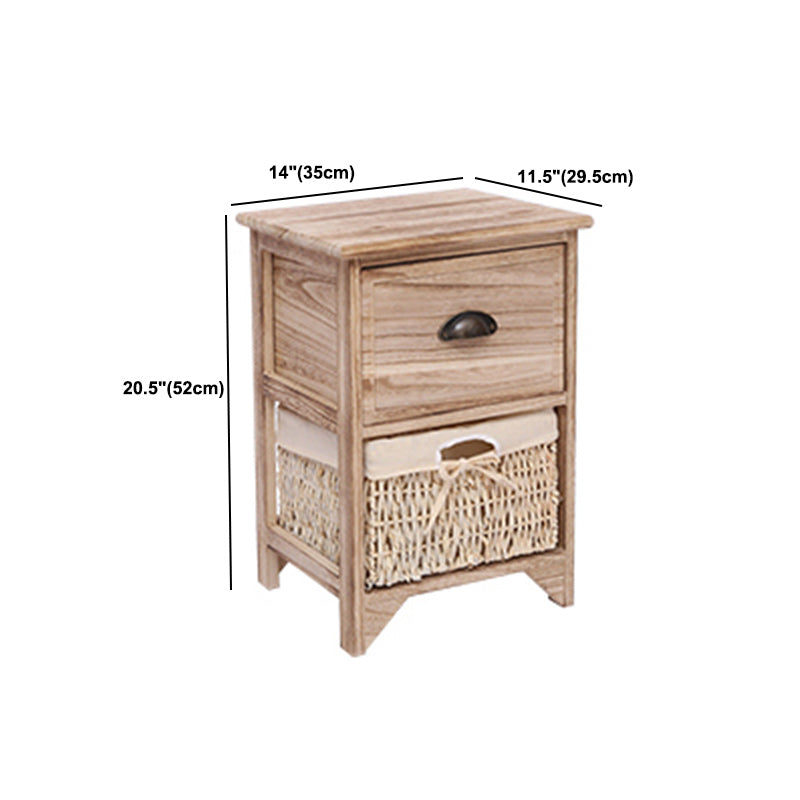 Contemporary Accent Chest with Drawers and Baskets in Natural