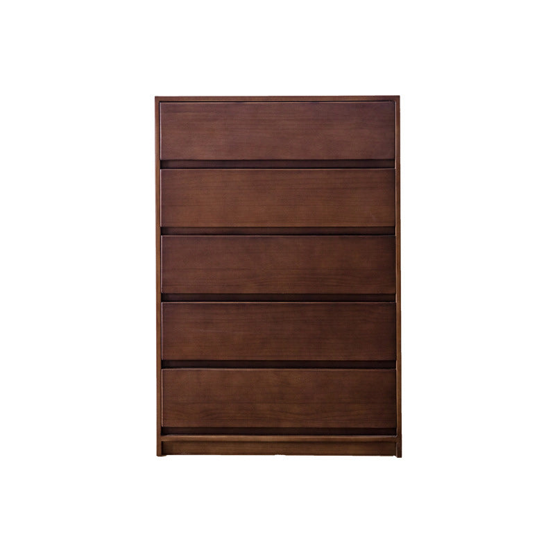 Mid-Century Modern Chest with 5 Drawers in Pine Wood Accent Chest