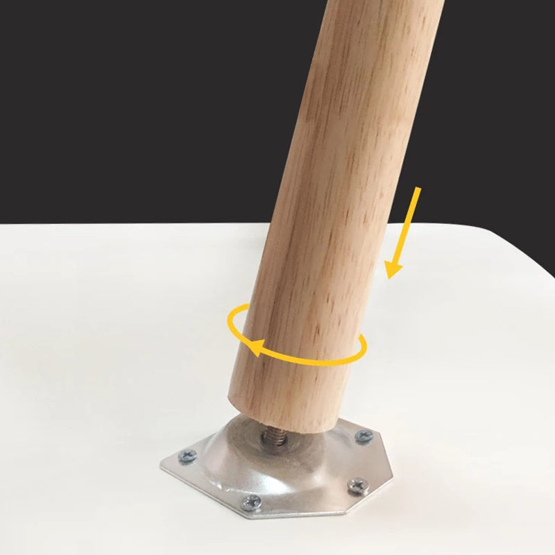 Rectangular Wood 4 Legs 1 Single Coffee Cocktail Table - 16.34" H