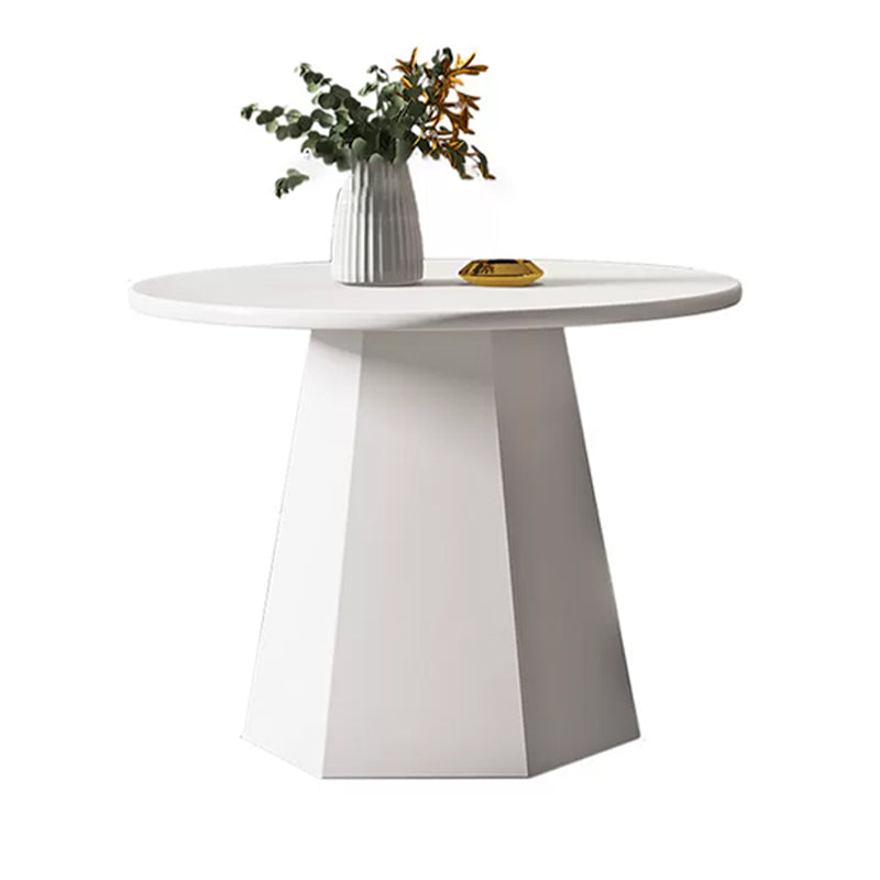 Mid-Century Modern Round Metal Coffee Table Set Pedestal Simple Cocktail Table