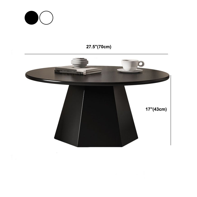 Mid-Century Modern Round Metal Coffee Table Set Pedestal Simple Cocktail Table